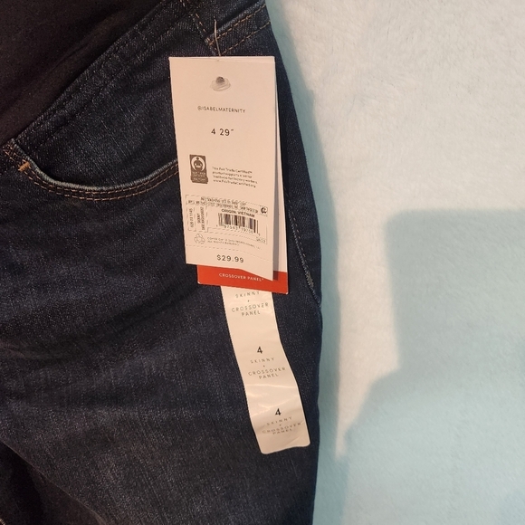 Isabel Maternity by Ingrid & Isabel Crossover Skinny Jeans size 4 NWT - Picture 5 of 15